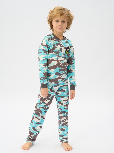 30302 Пижама: Джемпер, брюки "Military boy" для мальчика фото / КотМарКот
