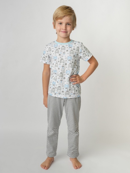 2750916 Пижама: Футболка, брюки "Пижамы 2020" для мальчика фото / КотМарКот