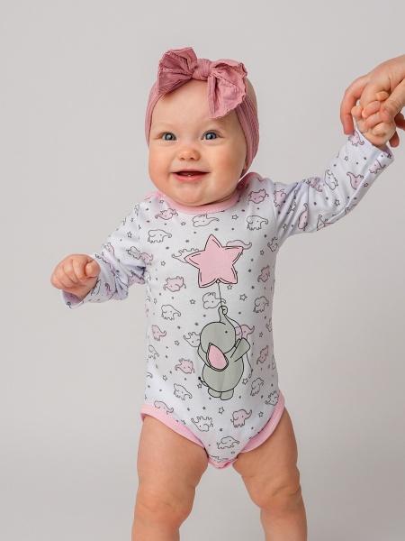 картинка 919221876 боди длинный рукав "слоник joy" Котмаркот