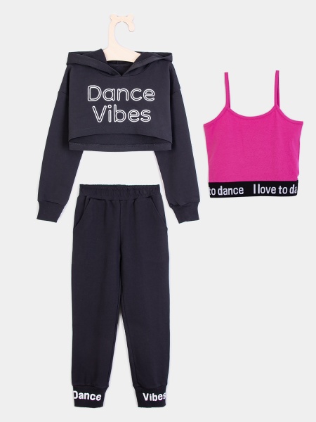 картинка 800383 Комплект: Худи, брюки, джемпер "LOVE DANCING" от Котмаркот