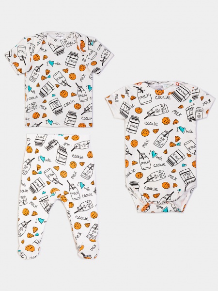 картинка 801414 Набор детский: футболка, ползунки, боди  от Котмаркот