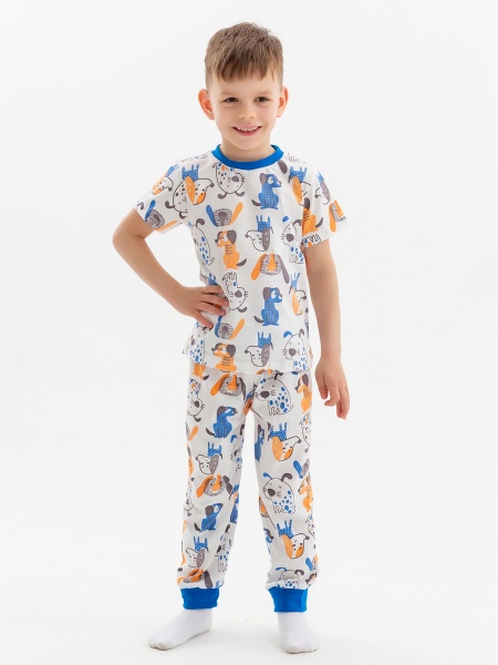 2830618 Пижама: футболка, брюки "SLEEPY CHILD" для мальчика фото / КотМарКот