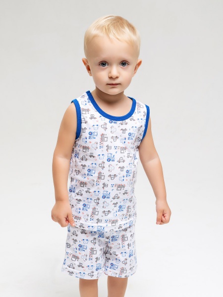2840715 Пижама: майка, шорты "SLEEPY CHILD" для мальчика фото / КотМарКот