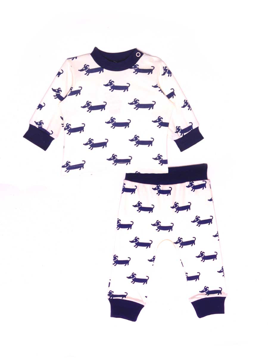 16330 Пижама "Таксы" для новорождённого КотМарКот