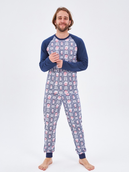 картинка 2980880 Мужская пижама: Джемпер, брюки "XOXO" от Котмаркот